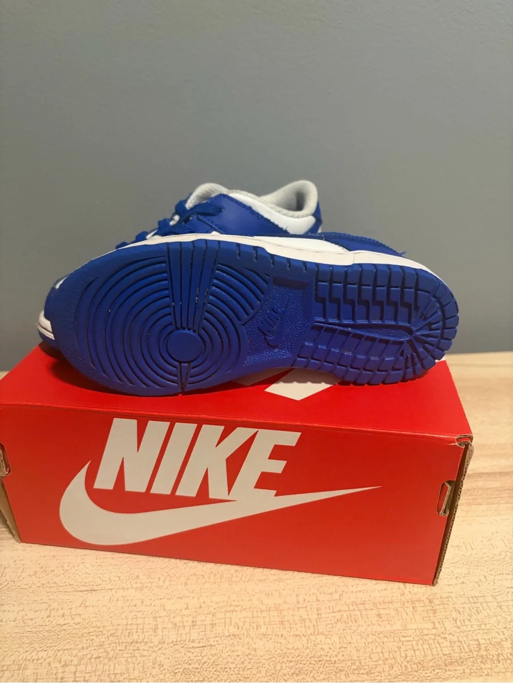 Nike Kids Low-Top Sneakers in Blue and White